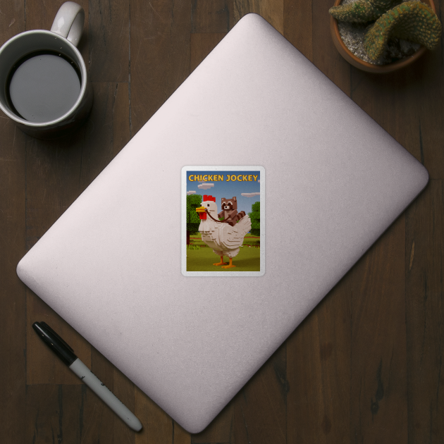 Chicken-Jockey - Funny Raccoon riding Chicken by Megadorim